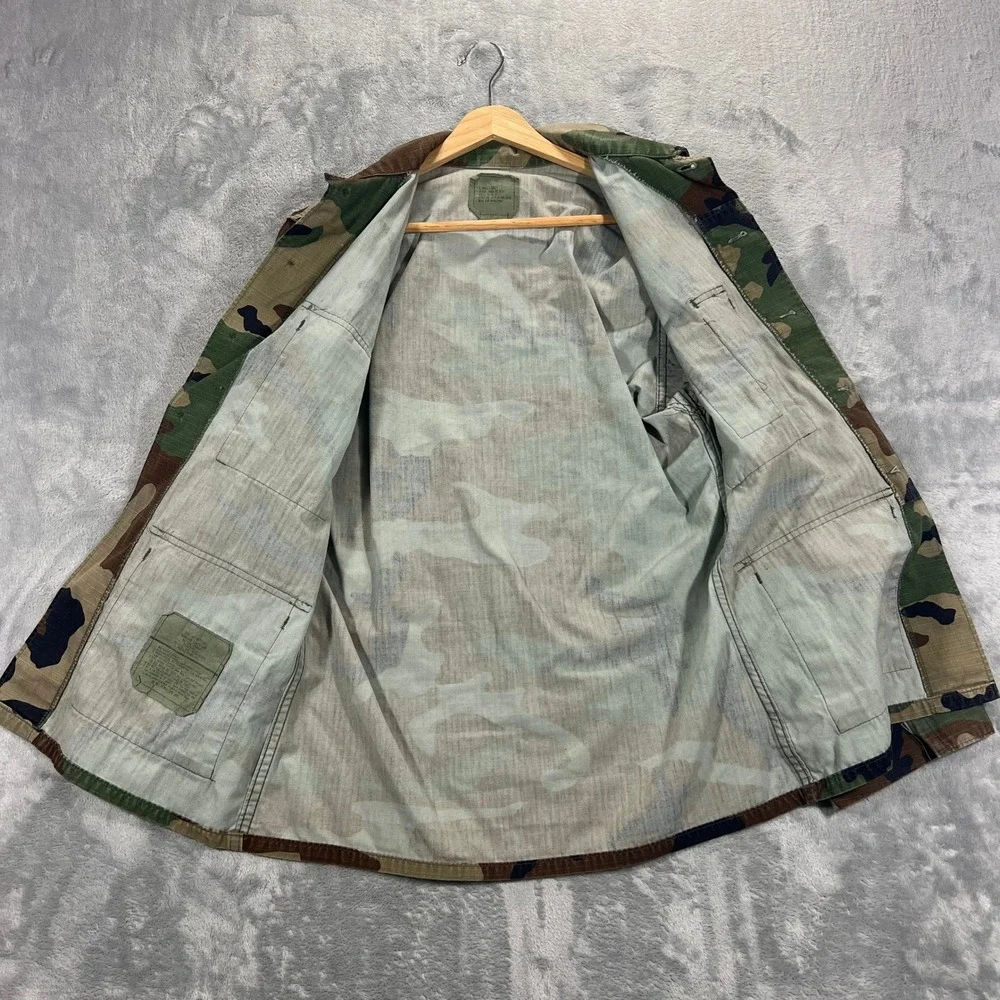 Army American Apparel Camo Combat Coat XS Short Green Ripstop Jacket Military